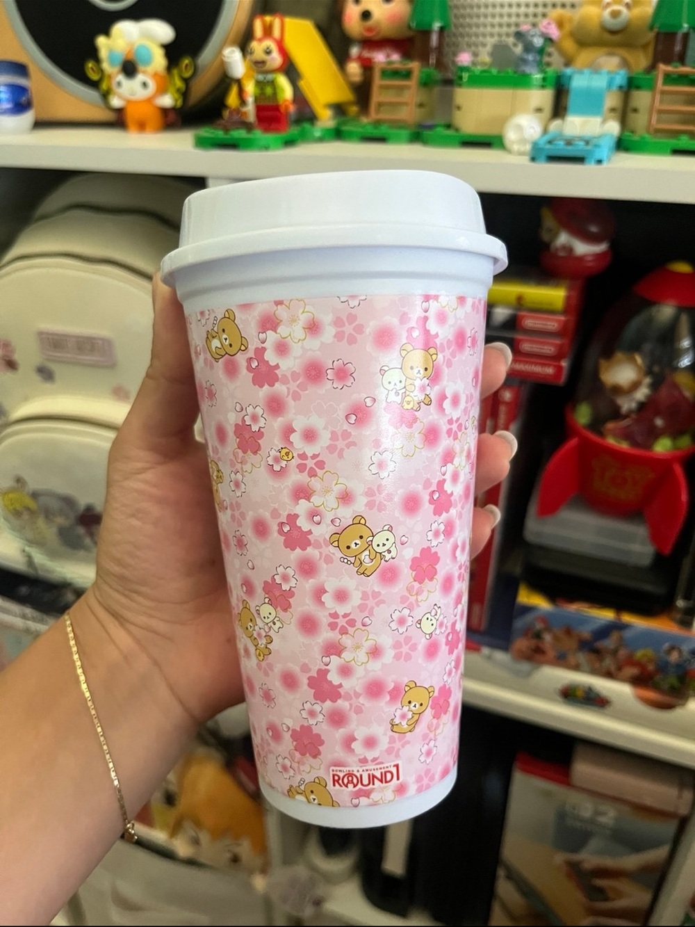 Rilakkuma Pink Cherry Blossom Tumbler